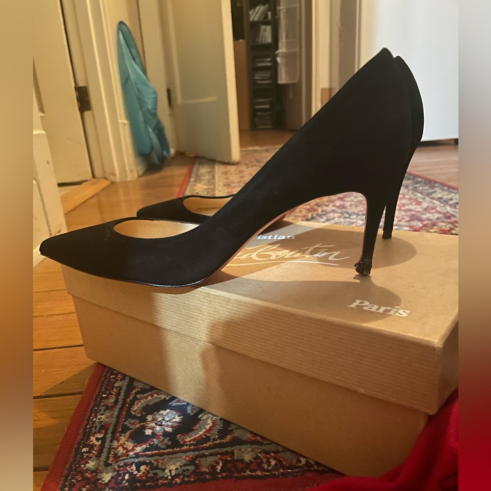 Christian Louboutin Iriza 70 Veau Velours Suede D'Orsay Pumps